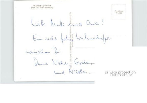 Muenster Westfalen Dom in Festbeleuchtung – Bild 2