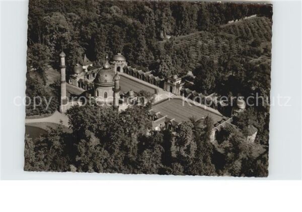Schwetzingen Fliegeraufnahme Moschee im Schloßgarten