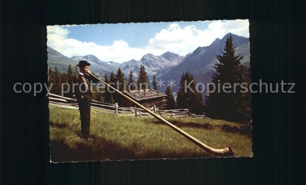 Alphorn Alphornbläser Bündner-Bergen Clavadeler