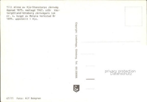 Lokomotive 3094 Hjo-Stenstorps Järnväg – Bild 2