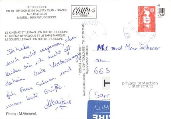 Vergnuegungspark Futuroscope Jaunay-Clan Kinemax Pavillo – Bild 2