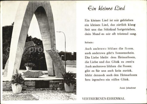 Liederkarte Ein kleines Lied Anni Jekschtat Vetrieb