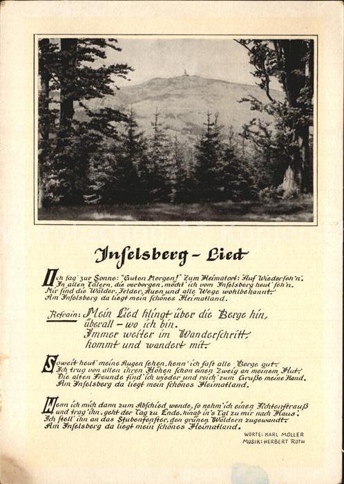 Liederkarte Inselsberg-Lied Karl Müller