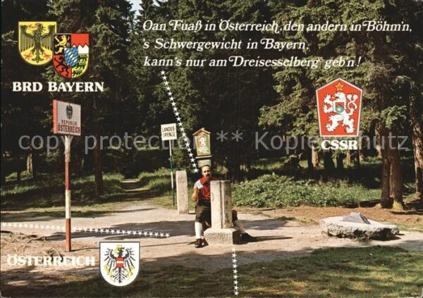 Grenze Douane Zoll Dreiländereck Dreisessel Bayerischer Wa