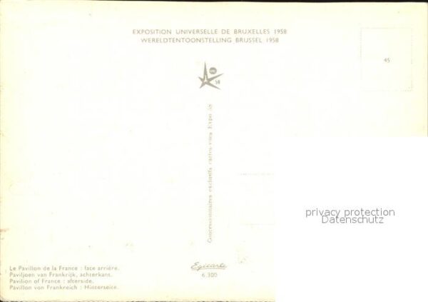 Exposition Universelle Bruxelles 1958 Pavillon de la France – Bild 2