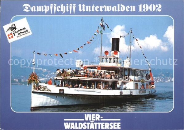 Dampfer Seitenrad Unterwalden Vierwaldstättersee