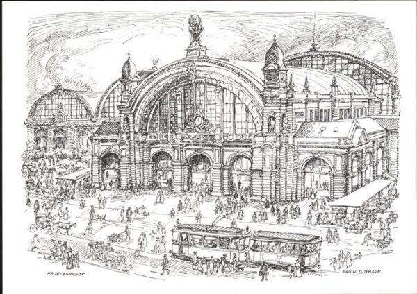 Kuenstlerkarte Erich Dittmann Frankfurt am Main Hauptb