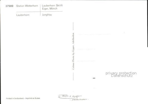 Skilift Lauberhorn Station Wetterhorn Kleine Sc – Bild 2