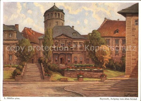 Moessler L. Bayreuth Aufgang zum alten Schloss
