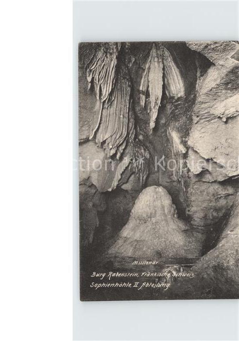 Hoehlen Caves Grottes Sophienhöhle II. Abteilung Burg Rabenst