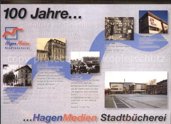 Bibliothek Library 100 Jahre Hagen Medien Stadtbücherei