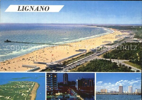 Lignano Pineta Fliegeraufnahme Spiaggia II Mare