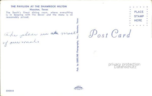 Houston  Texas USA Pavilion at the Shamrock Hilton Dining – Bild 2