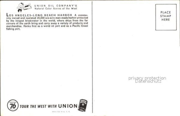 Los Angeles California Union Oil Company Long Beach Harbor Air – Bild 2