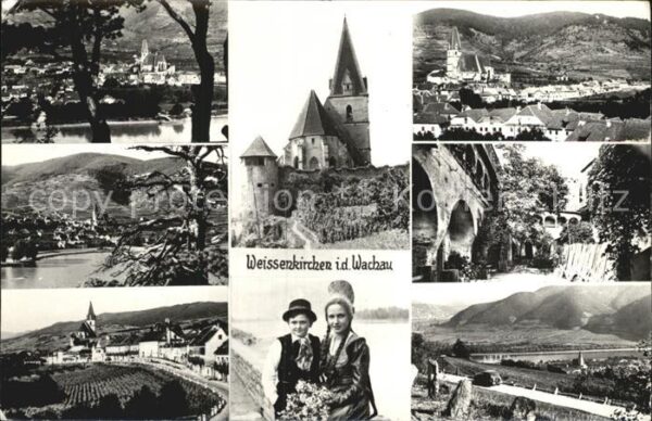 Weissenkirchen Wachau Panorama Teilansichten Schloss Landestr