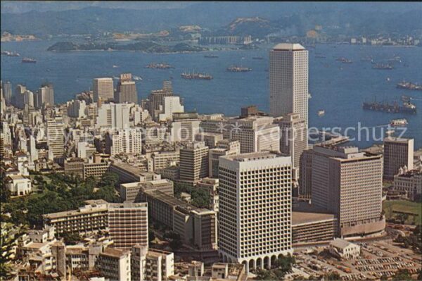 Hongkong Aerial view of whole of Hong Kongs Cent