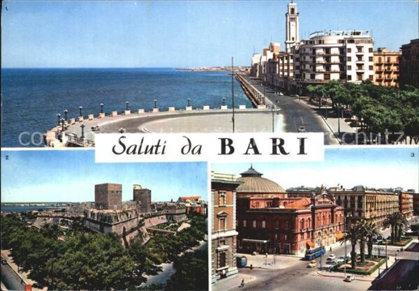Bari Puglia Rotonda e lungomare Castello Svevo Teat