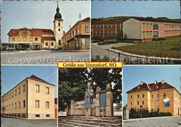 Sitzendorf Schmida Hauptplatz Schule Kinderheim Kriegerden