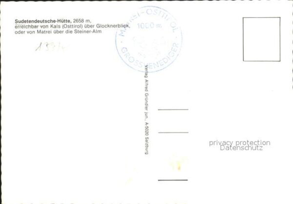 Kals Grossglockner Sudetendeutsche Hütte – Bild 2
