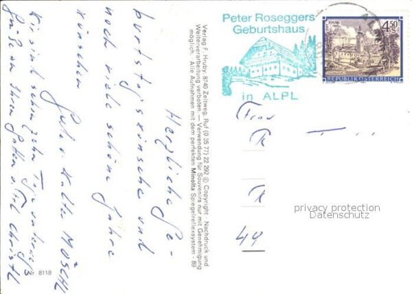 Alpl Peter Roseggers Geburtshaus Feuerstelle – Bild 2