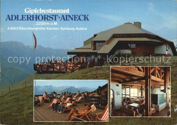 Katschberghoehe Gipfelrestaurant Adlerhorst Aineck Terr