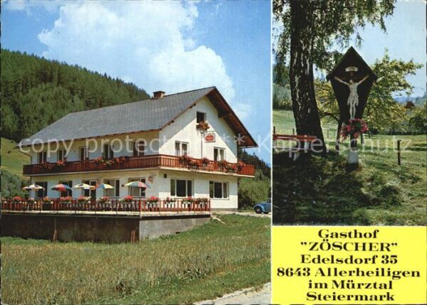 Allerheiligen Muerztal Gasthof Zöscher Wegekreuz