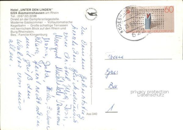 Assmannshausen Hotel Unter den Linden – Bild 2