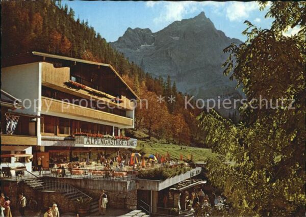 Hinterriss Tirol Alpengasthof und Alpencafe Eng Terrasse