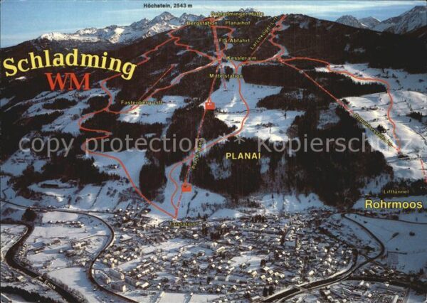 Schladming Obersteiermark mit Planai und Rohrmoos FIS Abfahrt Fli