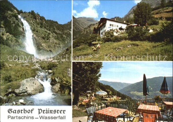 Partschins Parcines Jausenstation Gasthof Prünster Wasserfa