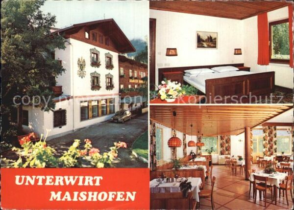 Maishofen Gasthof Unterwirt Zimmer Gastraum