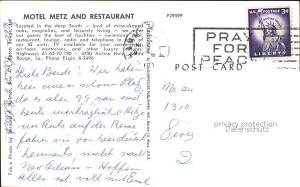 Baton Rouge Motel Metz and Restaurant Swimming Pool – Bild 2