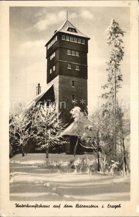 Annaberg-Buchholz Erzgebirge Unterkunftshaus auf dem Bärenstein Wint