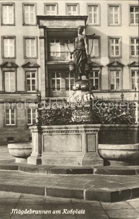 Leipzig Mägdebrunnen am Rossplatz Messestadt
