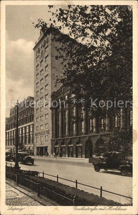 Leipzig Goethestrasse mit Hochhaus