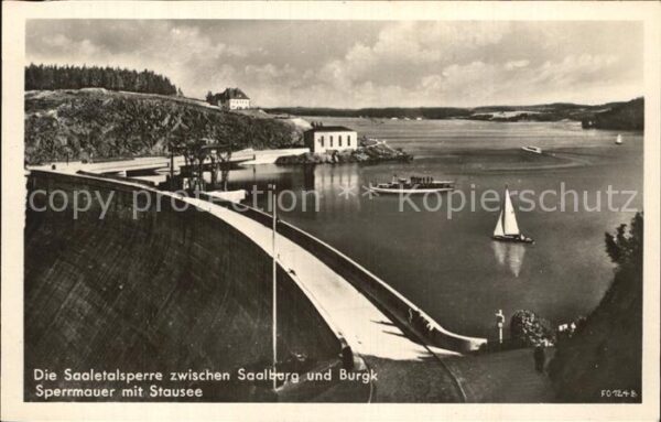 Saaletalsperre Sperrmauer mit Stausee