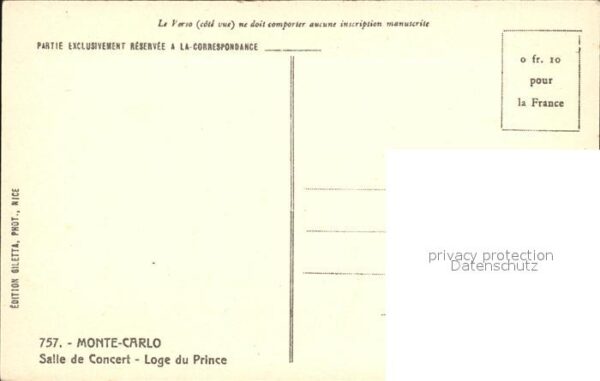 Monte-Carlo Salle de Concert Loge du Prince – Bild 2