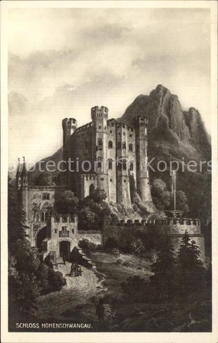 Hohenschwangau Schloss Künstlerkarte