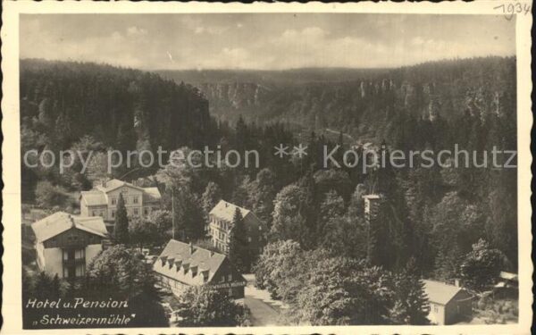 Rosenthal-Bielatal Hotel Pension Schweizermühle Handabzug