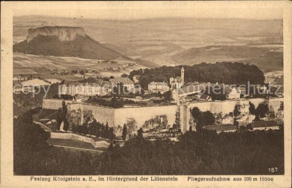 Koenigstein Saechsische Schweiz Festung Lilienstein Talfelberg Elbsands