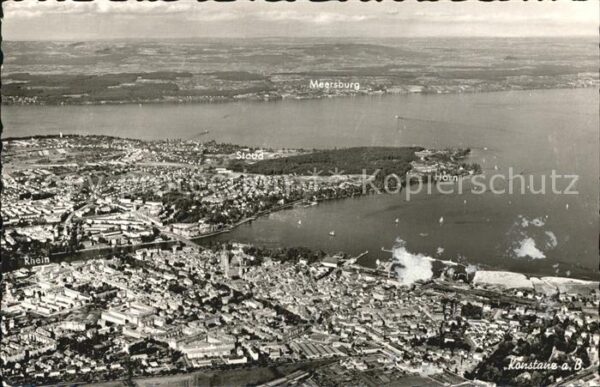 Konstanz Bodensee mit Blick nach Meersburg Fliegeraufnahm