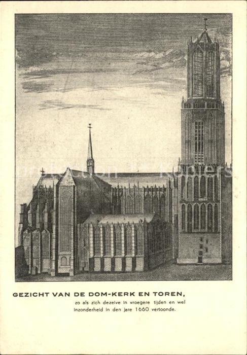 Toren Dom Kerk Domkirche Künstlerkarte
