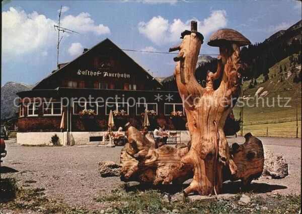 Zug Vorarlberg Gasthof Auerhahn Holzschnitzerei Brunne