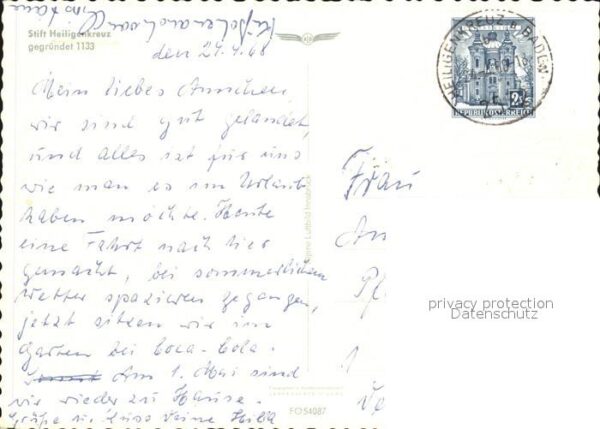 Heiligenkreuz Niederoesterreich Zisterzienserabtei Stift Fliegeraufnahm – Bild 2