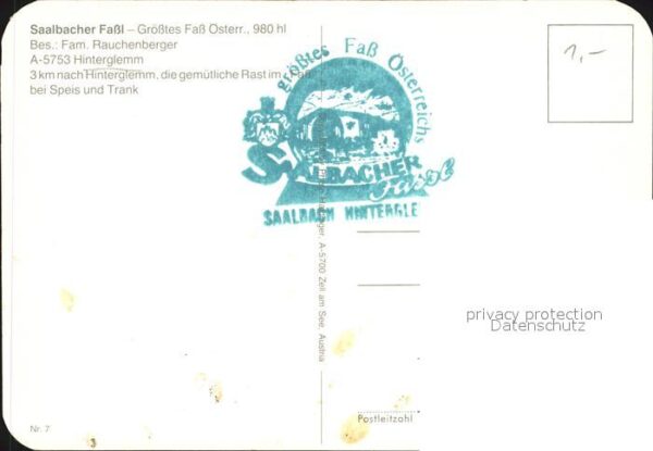Hinterglemm Saalbach Saalbacher Fassl Grösstes Fass Österrei – Bild 2