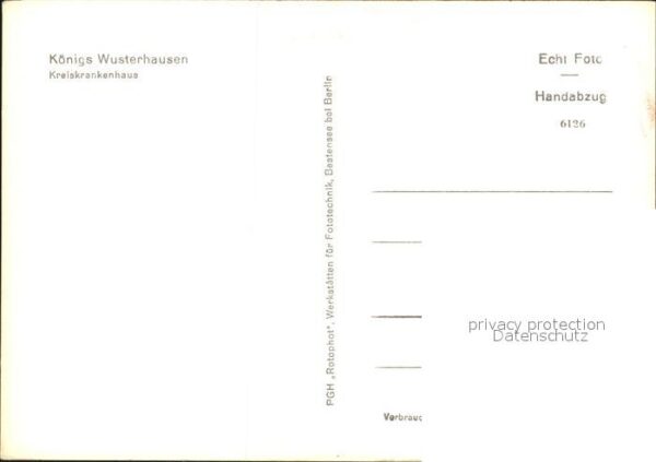 Koenigswusterhausen Kreiskrankenhaus Handabzug – Bild 2
