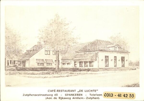 Spankeren Cafe Restaurant De Luchte Künstlerkarte