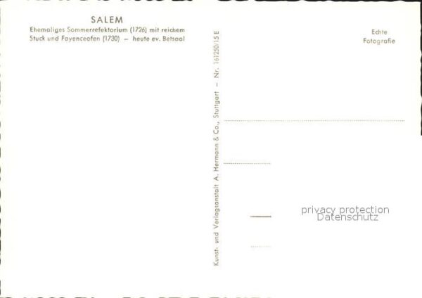 Salem Baden Ehemaliges Sommerrefektorium Stuck Faye – Bild 2