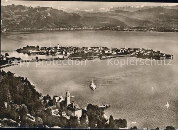 Lindau Bodensee mit Hotel Bad Schachen Alpenpanorama Fl