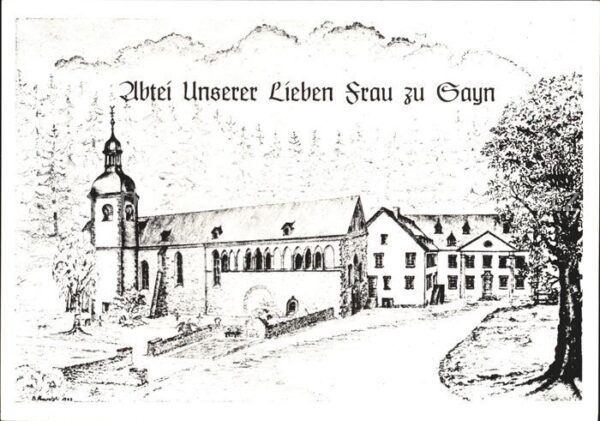 Sayn Bendorf Abtei Unserer Lieben Frau Künstlerkarte